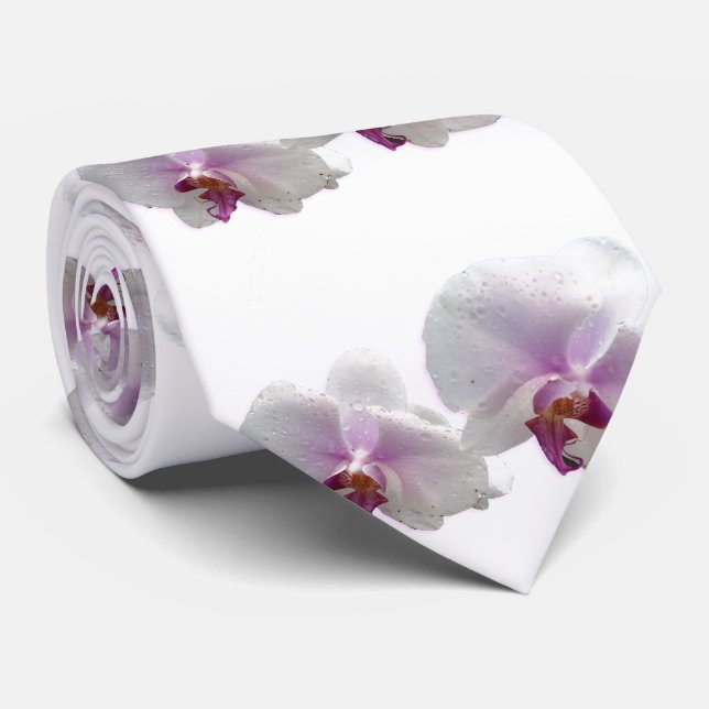 Orchids Men's Necktie (Rolled)