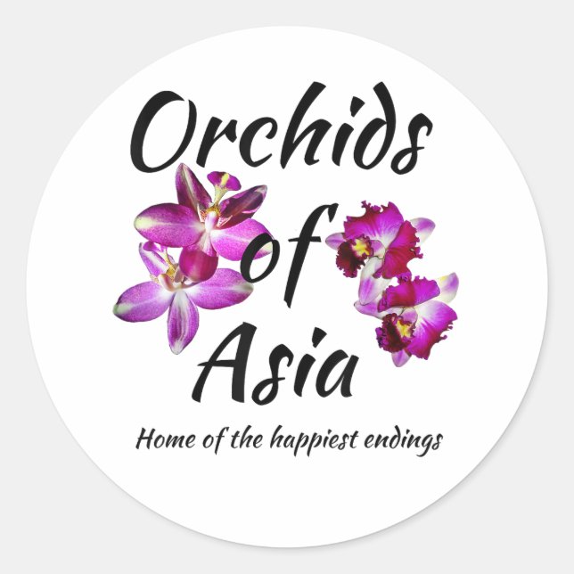 Orchids of Asia Classic Round Sticker (Front)