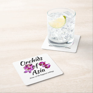 Orchids of Asia Square Paper Coaster