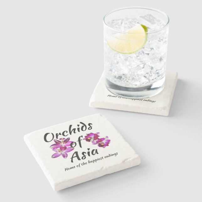 Orchids of Asia Stone Coaster (Side)