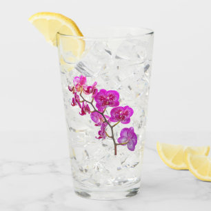 Orchids on Light Background Drinking Glass
