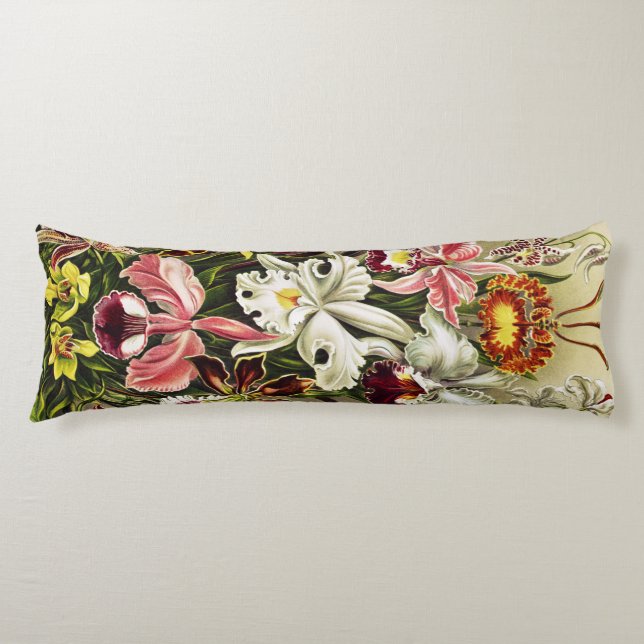 Orchids, Orchideae Denusblumen Ernst Haeckel Body Cushion (Front)