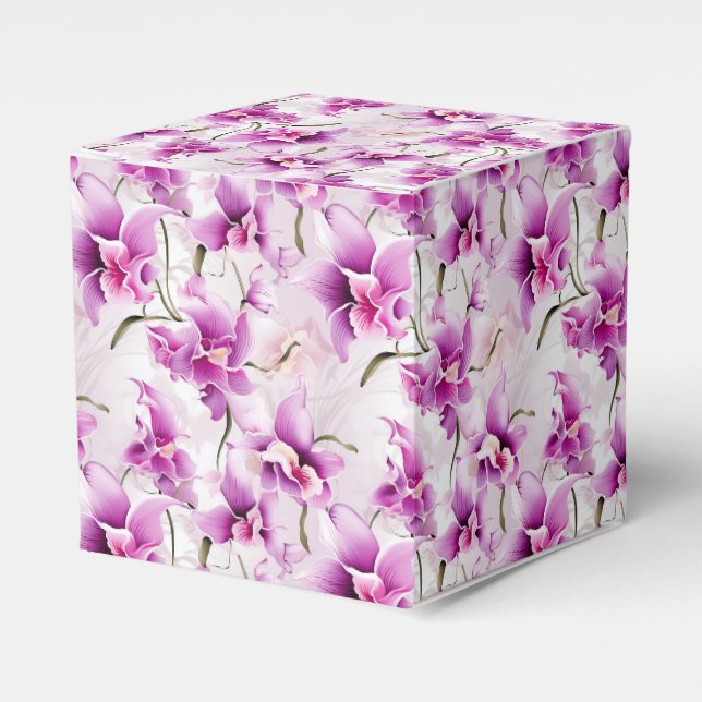 Orchids Party Treat Box (Front Side)