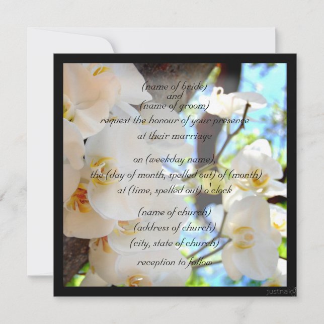 orchids sky invitation (Front)