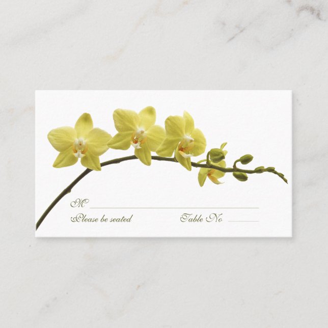 Orchids Special Occasion Place Card (Front)