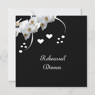 Orchids & Swirls Rehearsal Dinner Invitation