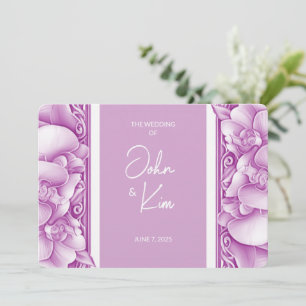Orchids Wedding Ornate Invitations