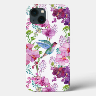Orchids With Hummingbird  iPhone 13 Case
