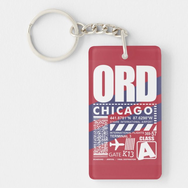 ORD Chicago Airport Key Ring (Front)