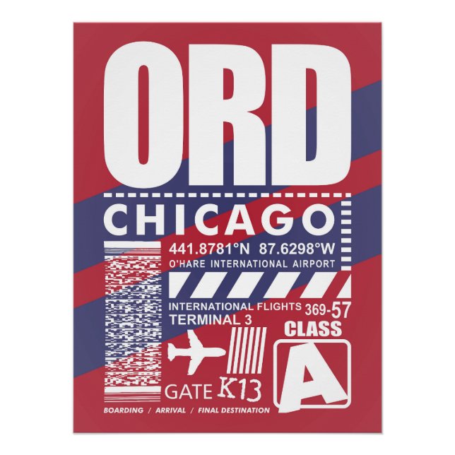 ORD Chicago Airport Poster (Front)