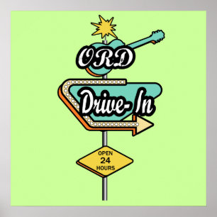 ORD Drive In Diner Poster