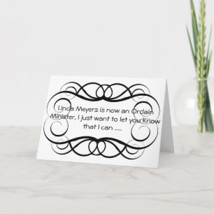 Ordained Minister Personalised Cards