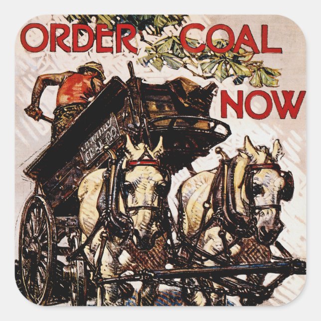Order Coal Now Square Sticker (Front)