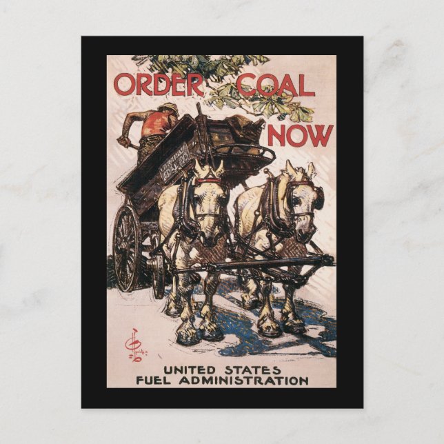 Order Coal Now World War II Postcard (Front)