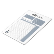 Order form notepad