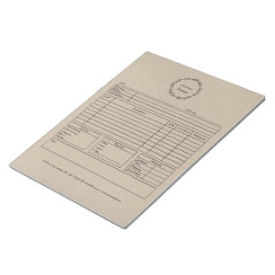 Order form rustic notepad