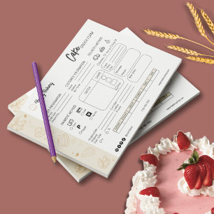 Order Form Small Business Bakery Logo Notepad