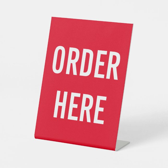 ORDER HERE PEDESTAL SIGN (Front)