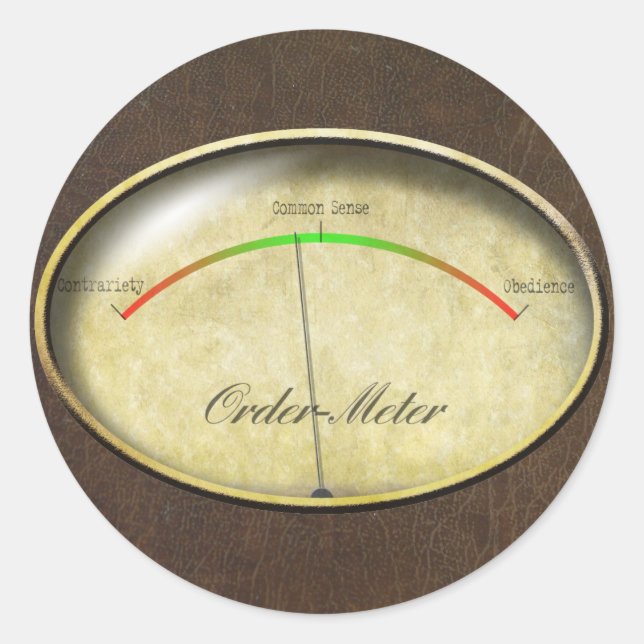 Order-Metre Classic Round Sticker (Front)