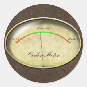 Order-Metre Classic Round Sticker