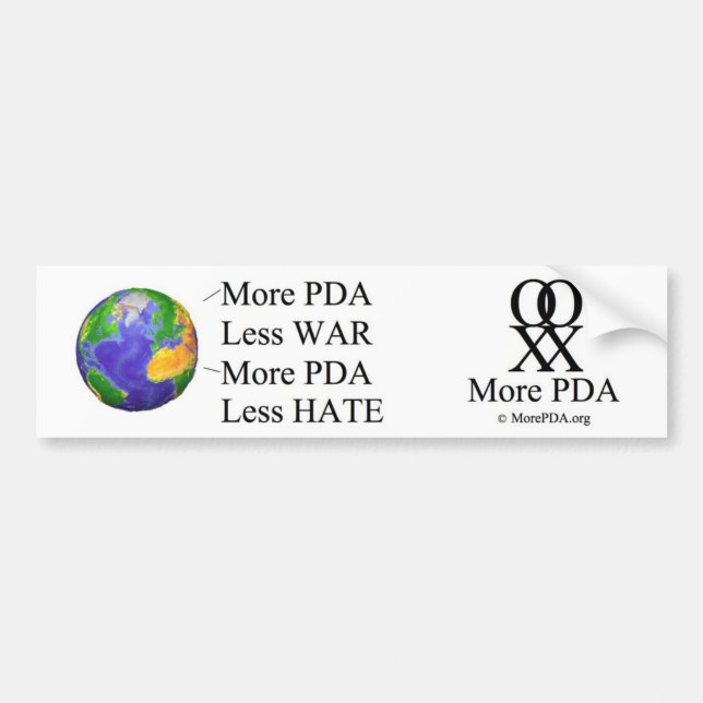 Order "More PDA Bumper Stickers" here... Bumper Sticker (Front)