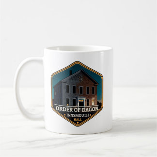 Order of Dagon Hall Innsmouth Vintage Travel Badge Coffee Mug