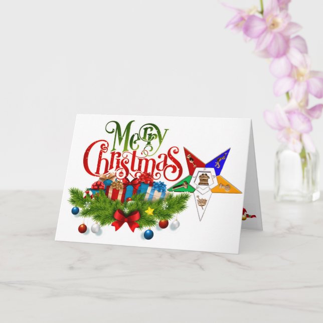 Order of Eastern Star Christmas Card (Orchid)
