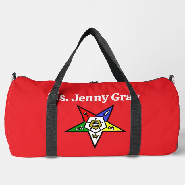 Order of Eastern Star Duffel Bag for OES (Front)