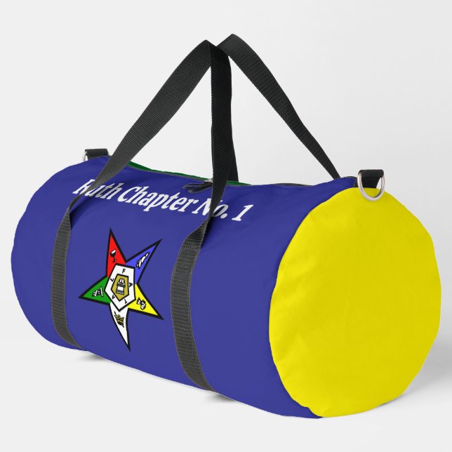 Order of Eastern Star Duffel Bag for OES (Left Corner)
