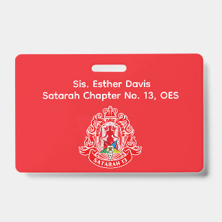 Order of Eastern Star (OES) Name Badge ID Badge