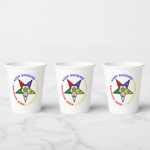 Order of Eastern Star Paper Cups