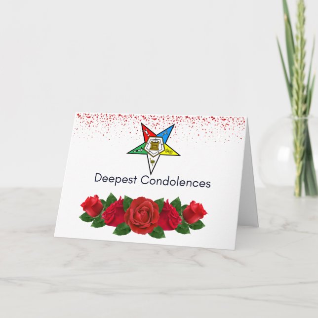 Order of Eastern Star Sympathy Card (Front)
