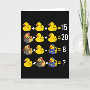 Order Of Operations Duckie Quiz Rubber Duck Math T Card
