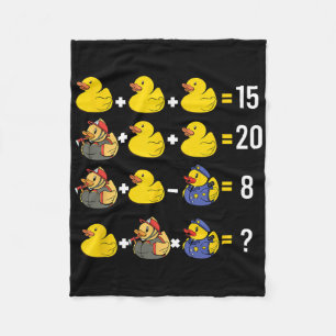 Order Of Operations Duckie Quiz Rubber Duck Math T Fleece Blanket