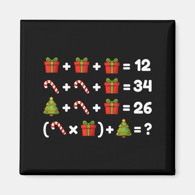 Order Of Operations Quiz Christmas Math Teacher 67 Magnet (Front)
