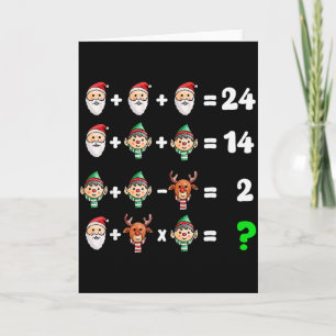 Order Of Operations Quiz Christmas Math Teacher Xm Card
