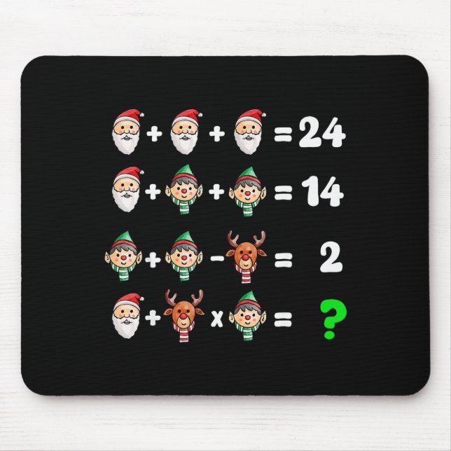 Order Of Operations Quiz Christmas Math Teacher Xm Mouse Pad (Front)
