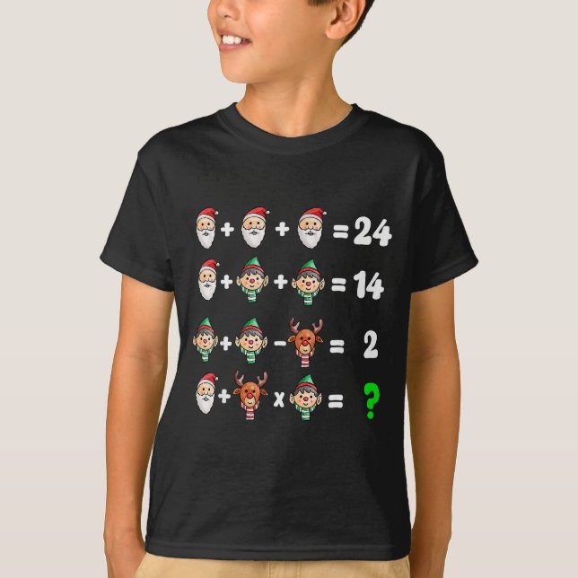 Order Of Operations Quiz Christmas Math Teacher Xm T-Shirt (Front)