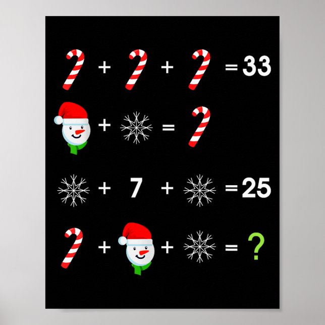 Order Of Operations Quiz Funny Math Teacher Christ Poster (Front)