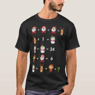 Order of Operations Quiz Math Teacher Christmas an T-Shirt