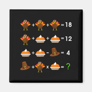 Order Of Operations Thanksgiving Quiz Funny Math T Magnet