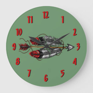 Order of the Arrow Clock ~ Green/Red