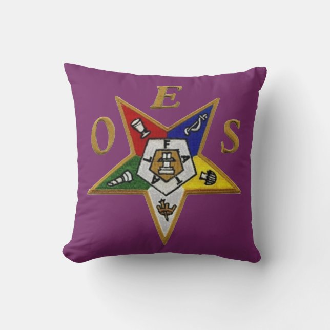 ORDER of the EASTERN STAR 16"x16" PILLOW (Front)
