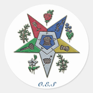 Order Of The Eastern Star Classic Round Sticker