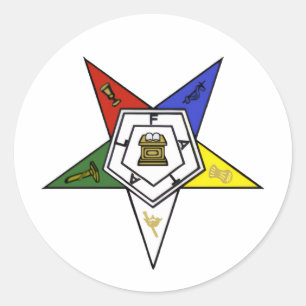 Order of the Eastern Star Emblem Classic Round Sticker