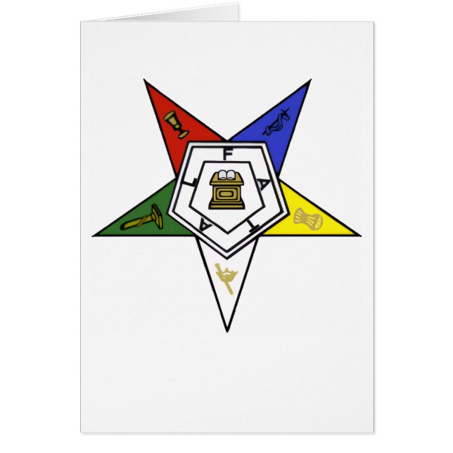 Order of the Eastern Star Emblem of the Order Card (Front)