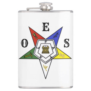 Order of the Eastern Star Emblem of the Order Hip Flask
