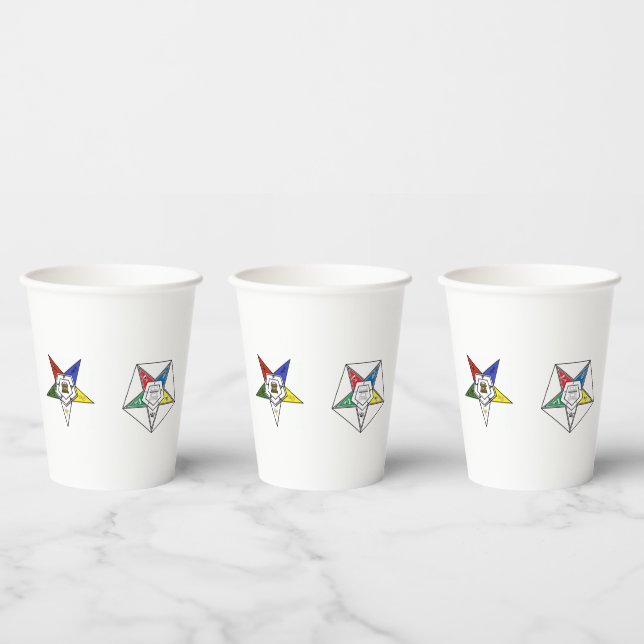 Order of the Eastern Star Emblem Paper Cups (Multi)