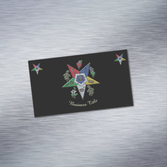 Order of The Eastern Star Magnetic Business Card (In Situ)