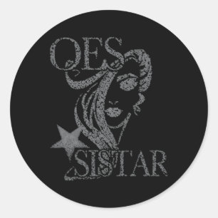 Order Of The Eastern Star Oes Sisterhood Sistar Di Classic Round Sticker